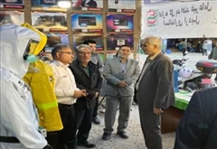 بازدید معاون سیاسی استاندار، جناب آقای ابراهیم امامی از غرفه پدافند غیرعامل
